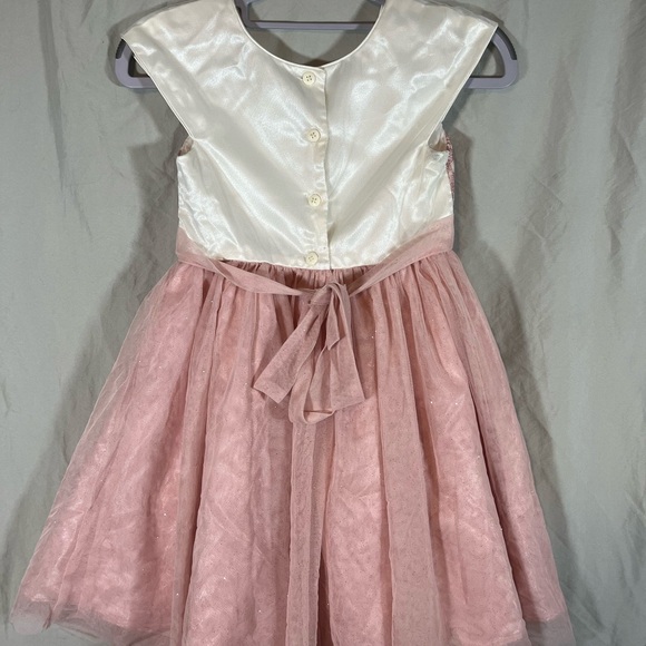Jona Michelle Elegant Pink Lace Kids Dress - Picture 6 of 9